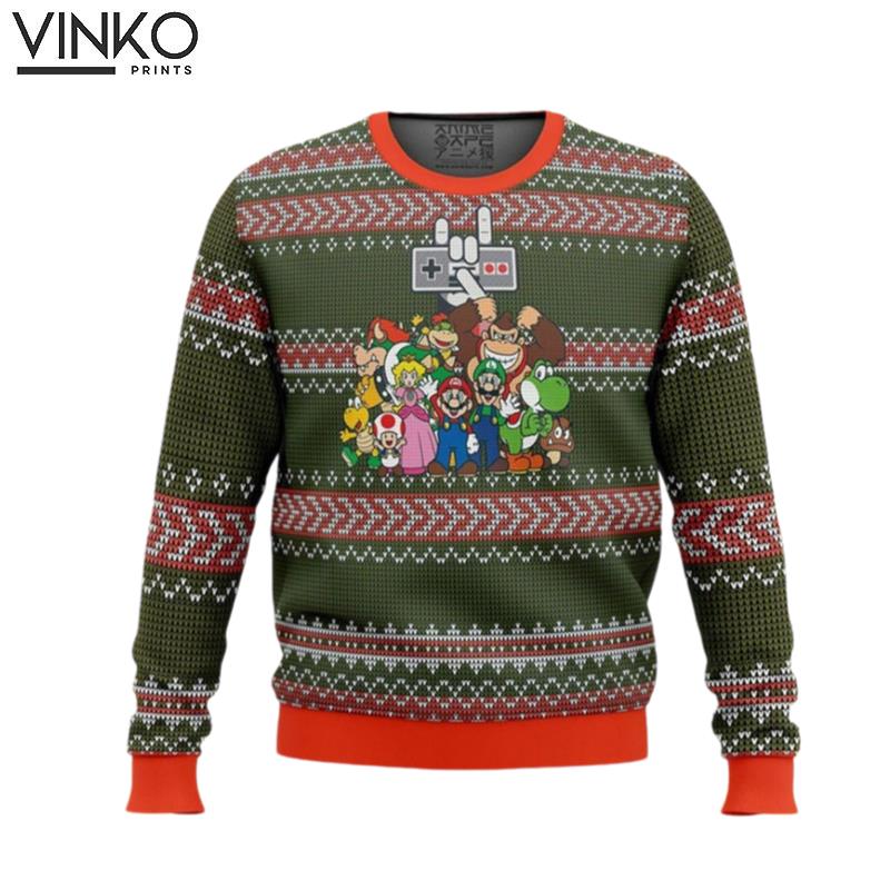 NW Donkey Kong With Friends Super Mario Ugly Christmas Sweater